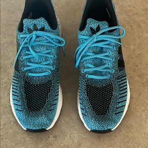 adidas Teal and Black Athletic Shoes. Worn once. Size 13